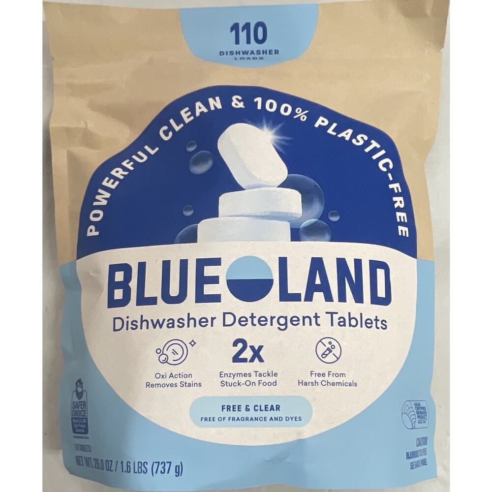 Blueland Dishwasher Detergent Tablets 110 Loads Free & Clear Plastic-Free